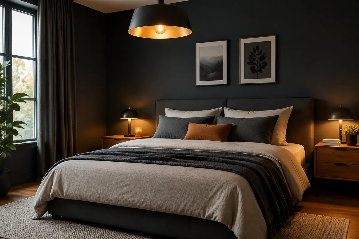 Quel éclairage choisir pour une chambre avec des murs foncés ?